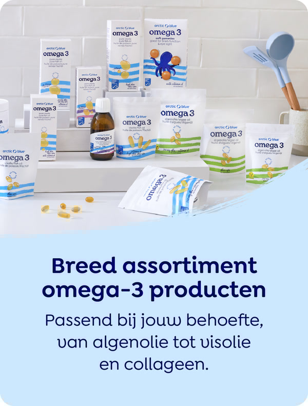 Breed assortiment omega-3 producten
